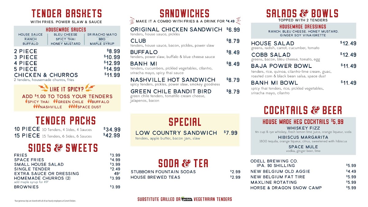 Comet Chicken Menu - Image 4